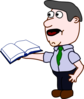 Man Holding Book Clip Art